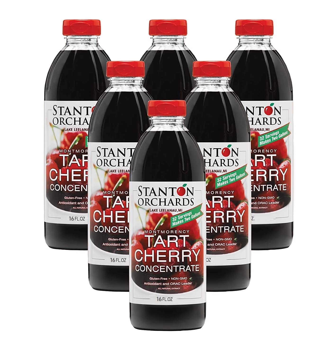 Single 32 oz bottle of Stanton Orchards Montmorency tart cherry concentrate