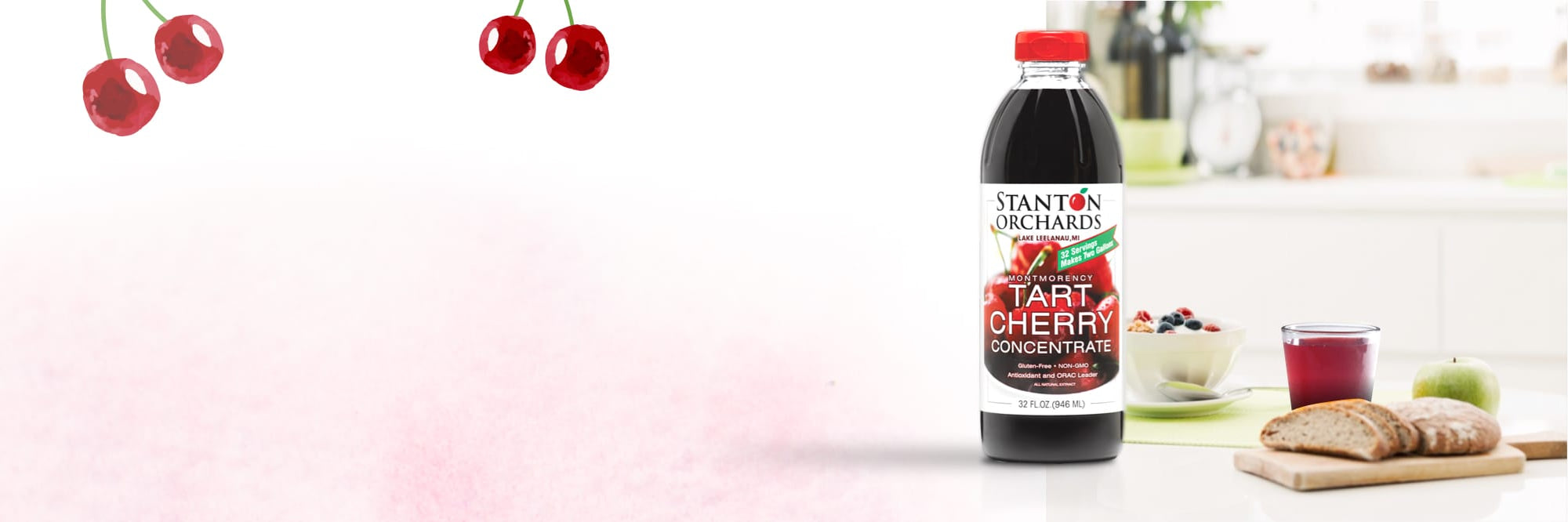 Stanton Orchards' tart cherry concentrate removes free radicals inside the body to help deter cancer