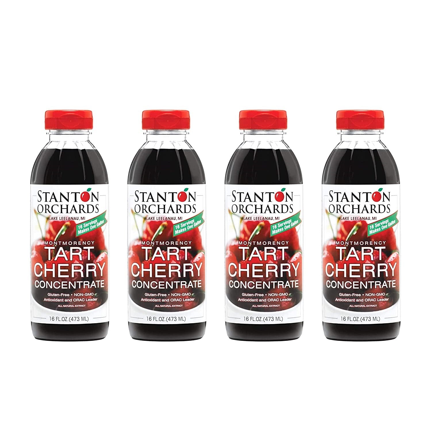 Single 32 oz bottle of Stanton Orchards Montmorency tart cherry concentrate